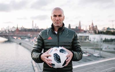 thumb adidas telstar 18 official ball 2018 fifa world cup zinedine zidane photo shoot
