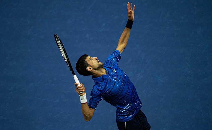 Novak Djokovic serve